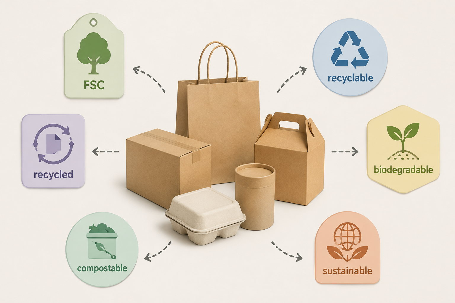 FSC recyclable recycled packaging terms